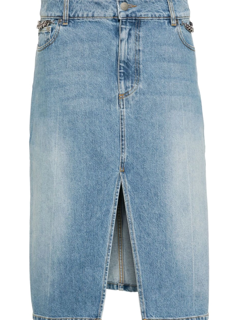Affordable chain-link Falabella denim Women skirt Stella McCartney Iconic 0819